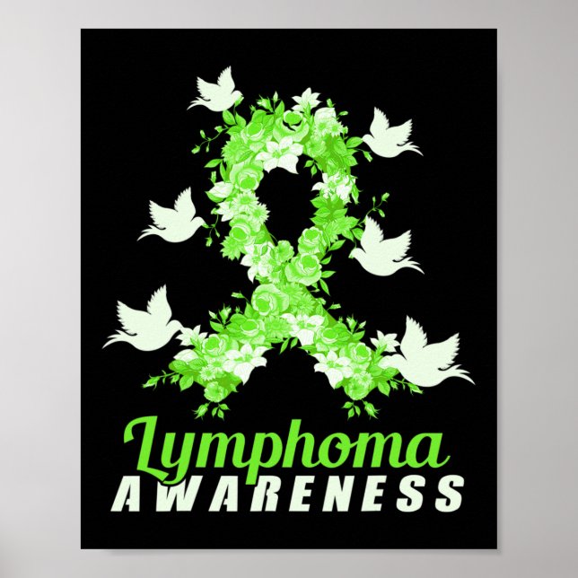 Lymphoma Awareness Support Birds  Poster (Front)