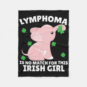 Lymphoma Blood Cancer Awareness St Patricks Day Le Fleece Blanket