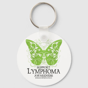 Lymphoma Butterfly Key Ring
