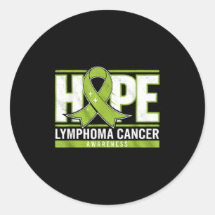 Lymphoma Cancer Awareness Month Green Ribbon Hope Classic Round Sticker