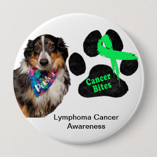 Lymphoma Cancer in Dogs Awareness  Button