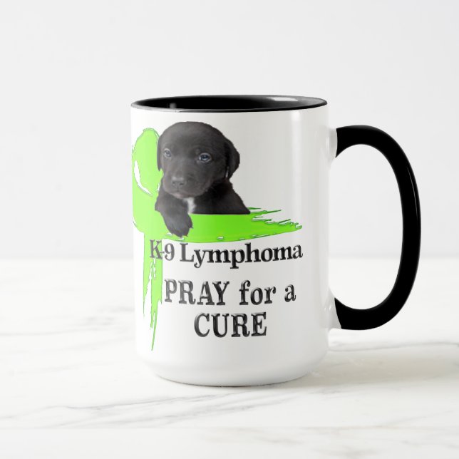 Lymphoma Cancer | Lime Green Cancer Ribbon | Blood Mug (Right)