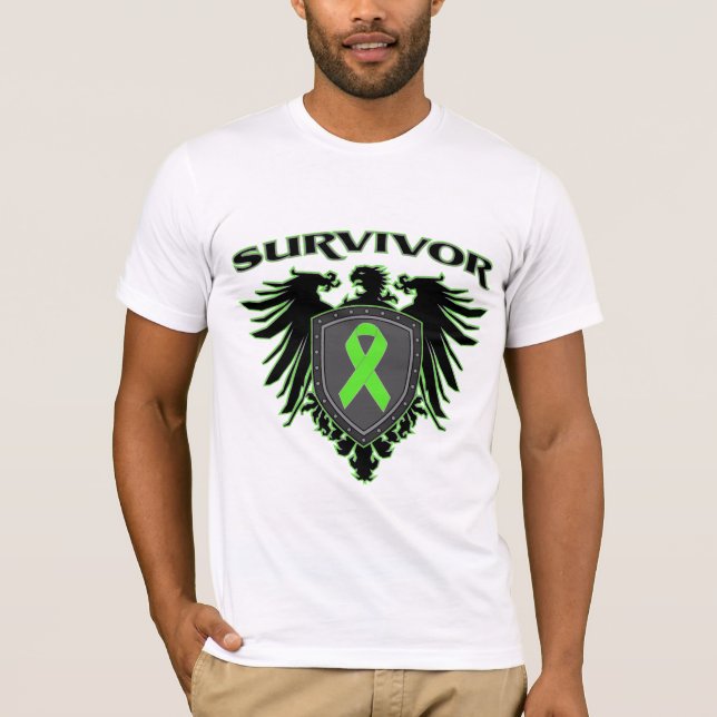 Lymphoma Cancer Survivor Crest T-Shirt (Front)