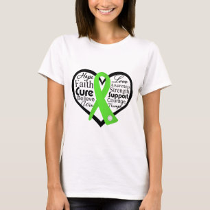 Lymphoma Heart Ribbon Collage T-Shirt