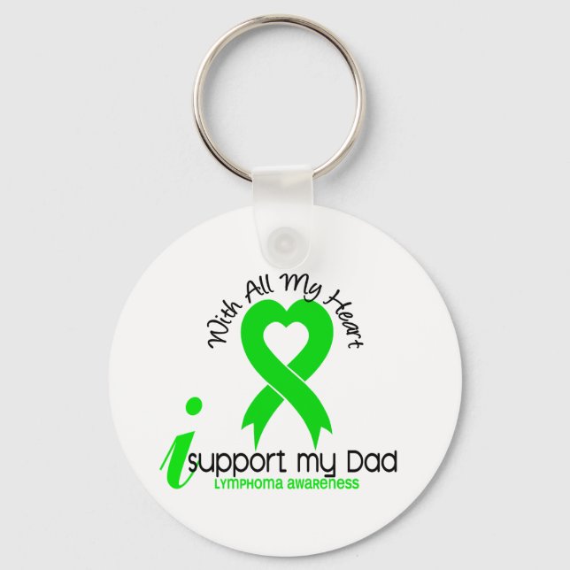 LYMPHOMA I Support My Dad Key Ring (Front)