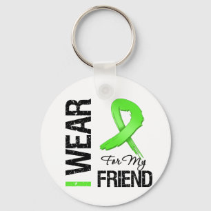 Lymphoma I Wear Lime Green Ribbon For My Friend Key Ring