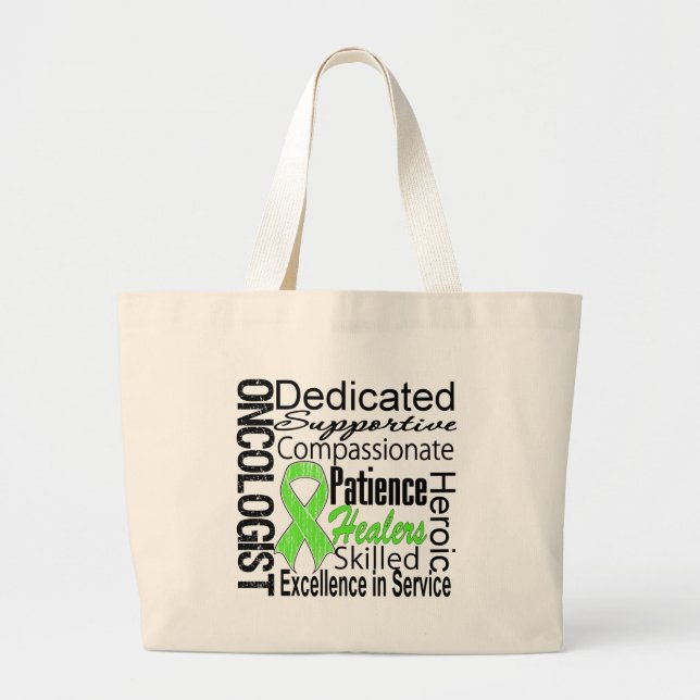 Lymphoma Oncologist Collage Large Tote Bag (Front)