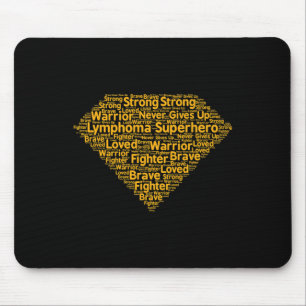 Lymphoma Superhero Childhood Cancer Awareness Mont Mouse Pad