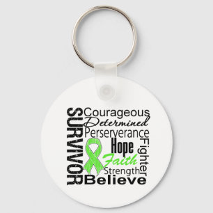 Lymphoma Survivor Collage Key Ring