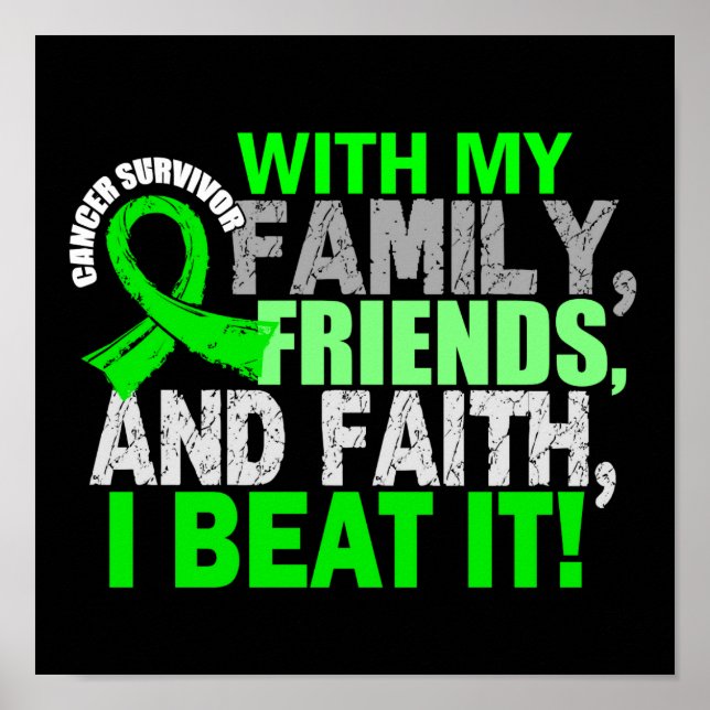Lymphoma Survivor Family Friends Faith Poster (Front)