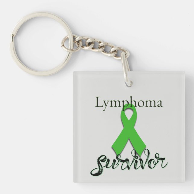 Lymphoma Survivor Key Ring (Front)