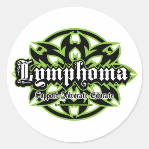 Lymphoma Tribal Classic Round Sticker