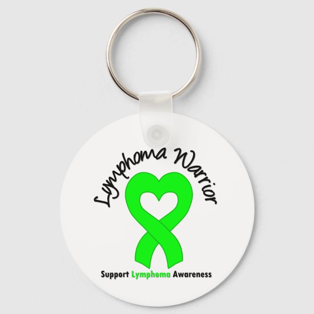 Lymphoma Warrior Heart Key Ring (Front)