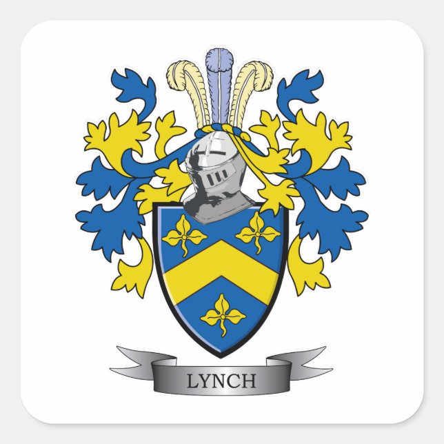 Lynch Coat of Arms Square Sticker (Front)