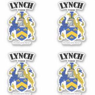 Lynch Crest Irish Translation & Meaning (x4)