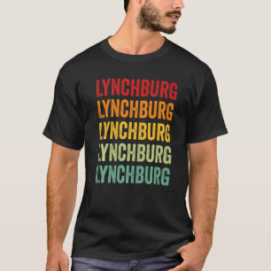 Lynchburg County Virginia Rainbow Text T-Shirt