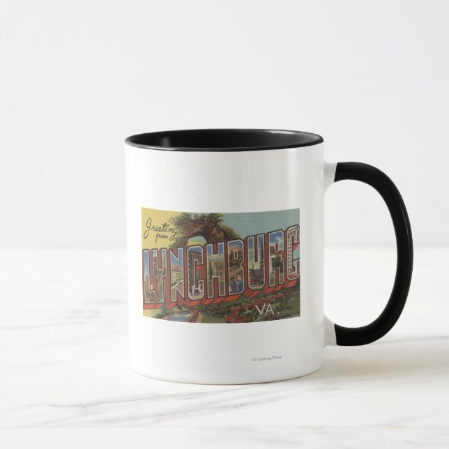Lynchburg, Virginia - Large Letter Scenes Mug (Right)