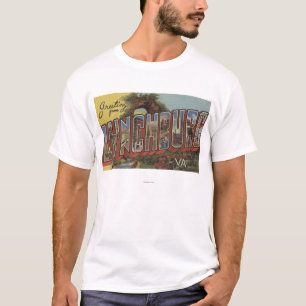 Lynchburg, Virginia - Large Letter Scenes T-Shirt