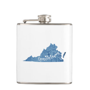 Lynchburg Virginia Wood Grain Hip Flask