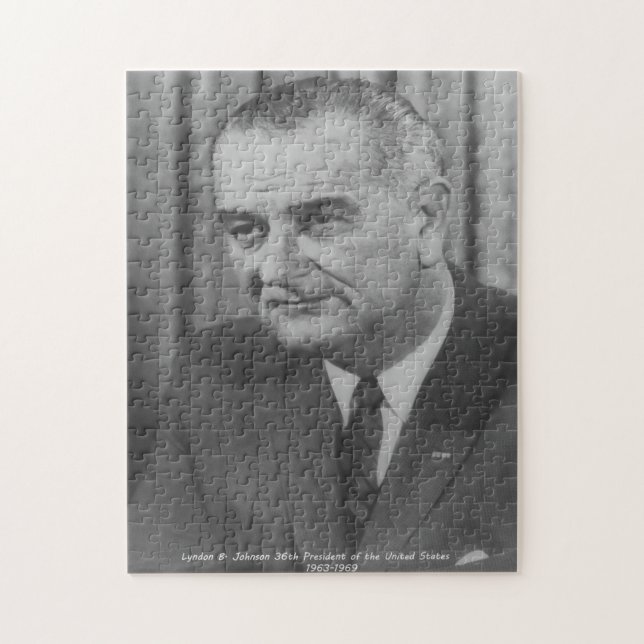 Lyndon B. Johson President of the United States Jigsaw Puzzle (Vertical)