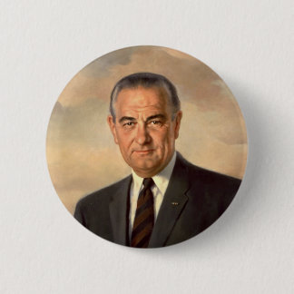 Lyndon Johnson Official Portrait 6 Cm Round Badge