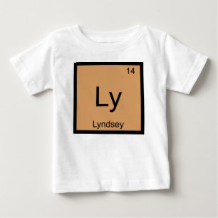 Lyndsey  Name Chemistry Element Periodic Table Baby T-Shirt