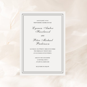 Lynnea Simple Elegant Wedding Invitation