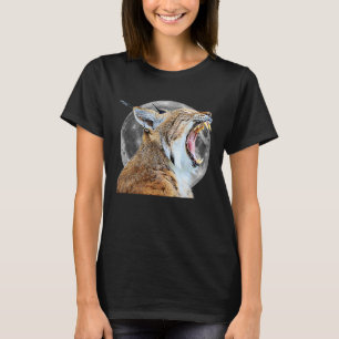 Lynx Big Cats Feline Cat  Oil Painting Filter Bobc T-Shirt