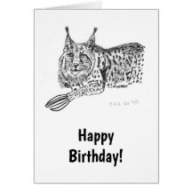 Lynx Birthday Card