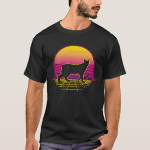 Lynx Cat Kitten Retro Vintage Sunset T-Shirt