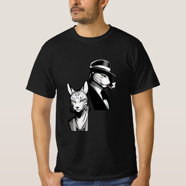 Lynx détective, noir film T-Shirt (Front)