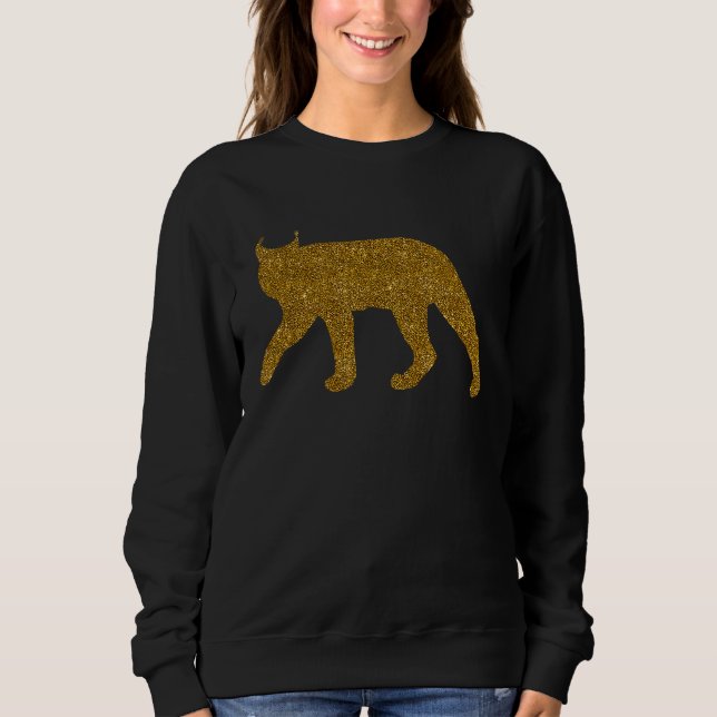 Lynx  For Women Girl Bobcat Caracal Wildcat Sweatshirt (Front)