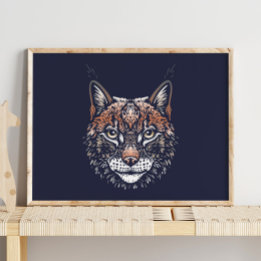 Lynx Forest Animal Wall Print | Woodland Wildlife 