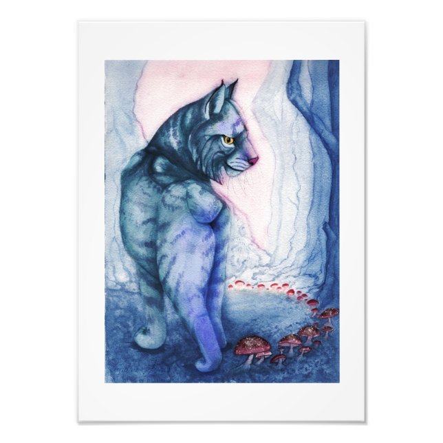 Lynx in Fairy Forest Photo Print (Front)