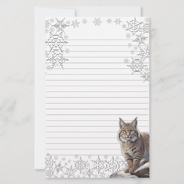 Lynx Lined Stationery (Front)