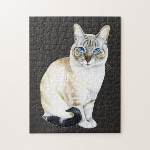 Lynx Point Siamese Cat Jigsaw Puzzle