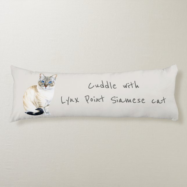 Lynx Point Siamese Cat Personalised  Body Cushion (Front)