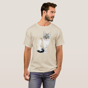 Lynx Point Siamese Cat Personalised T-Shirt