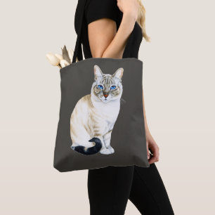 Lynx Point Siamese Cat Personalised Tote Bag