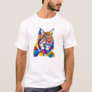 Lynx Portrait Illustration Watercolour Painting T-Shirt