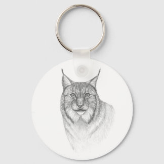Lynx round keychain