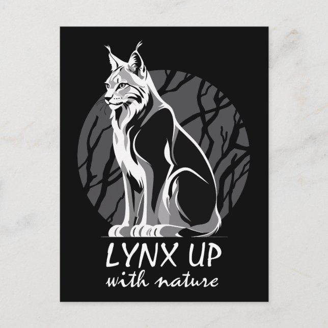 Lynx Up With Nature Postcard (Front)