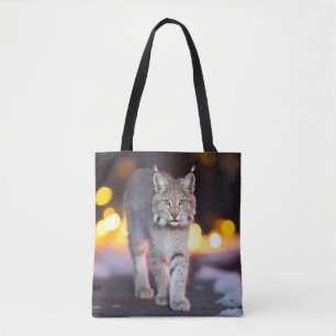 Lynx Wildlife Animal On Street Outdoors Tote Bag