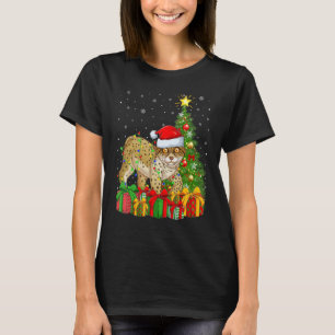 Lynx   Xmas Holiday Santa Lynx Christmas Tree T-Shirt
