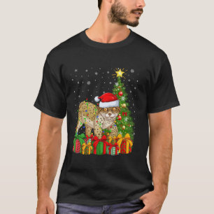 Lynx Xmas Tree Lighting Santa Hat Lynx Christmas T-Shirt