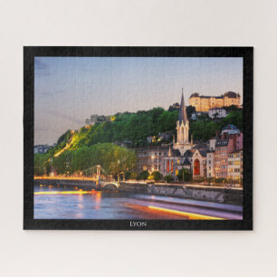 LYON - Coucher de soleil sur les quais de Saone Jigsaw Puzzle