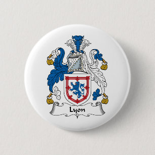 Lyon Family Crest 6 Cm Round Badge