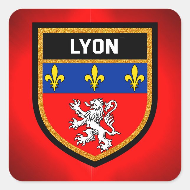 Lyon Flag Square Sticker (Front)