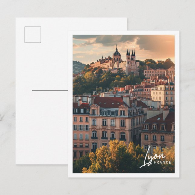 Lyon France Art travel famous place Postcard (Front/Back)