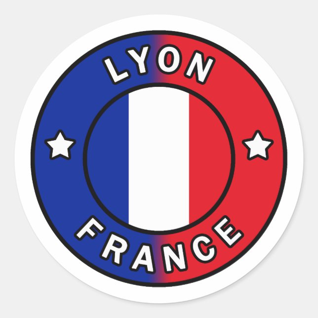 Lyon France Classic Round Sticker (Front)